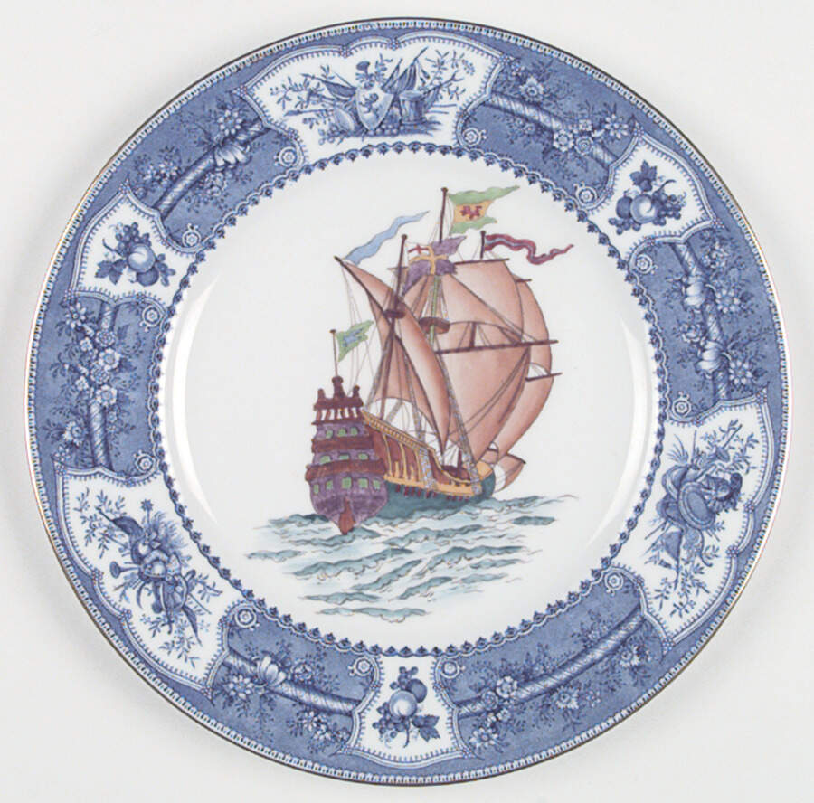 Ships Dinner Plate by Wedgwood-1