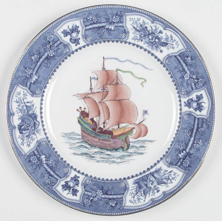 Ships Dinner Plate by Wedgwood-1
