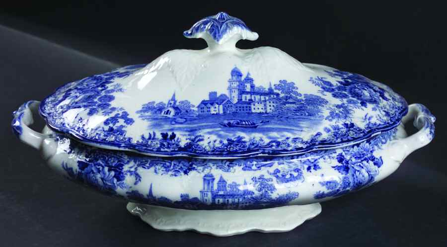 Togo (Transferware, No Gold) Oval Covered Vegetable by F Winkle-1
