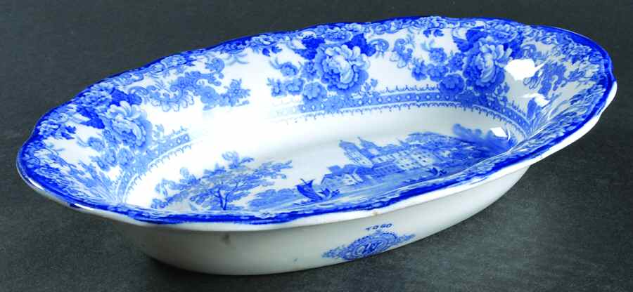 Togo (Transferware, No Gold) 10" Oval Vegetable Bowl by F Winkle-1