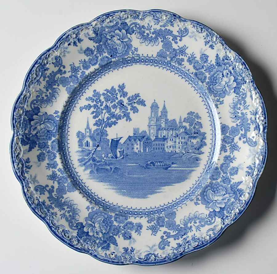 Togo (Transferware, No Gold) Salad Plate by F Winkle-1