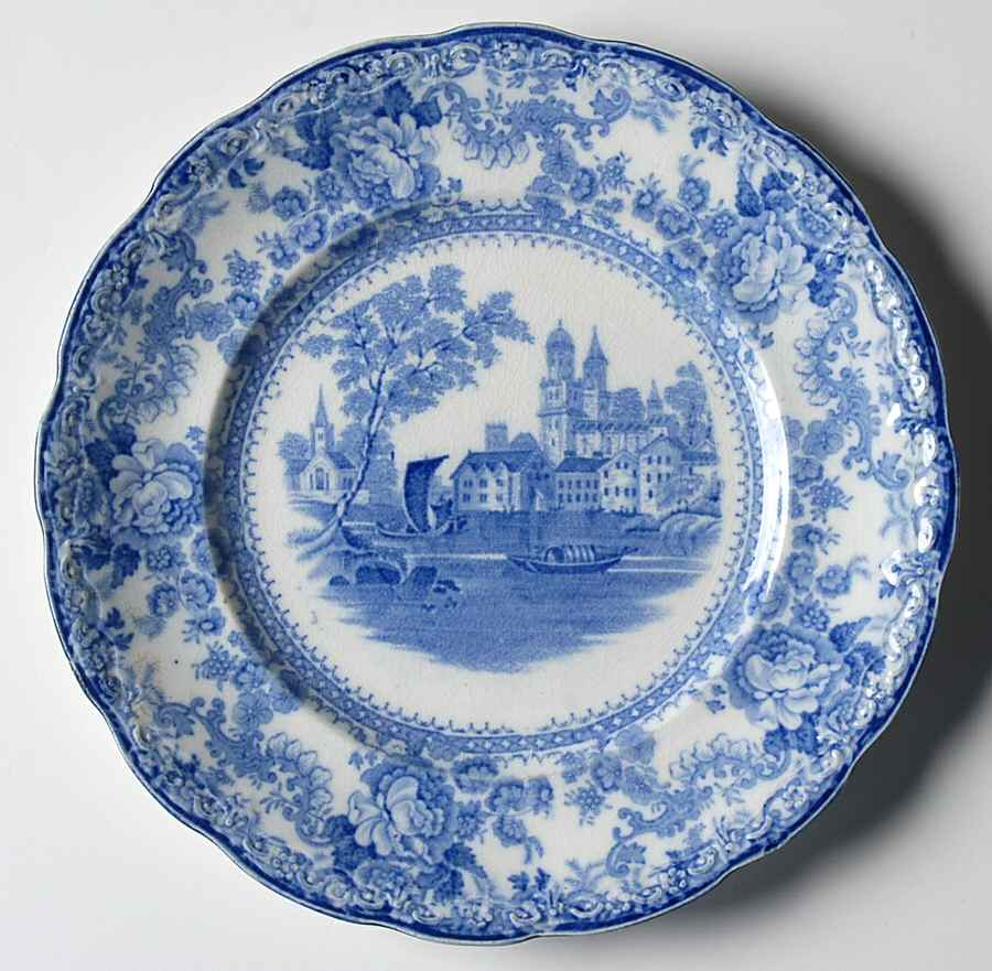 Togo (Transferware, No Gold) Dessert/Pie Plate by F Winkle-1