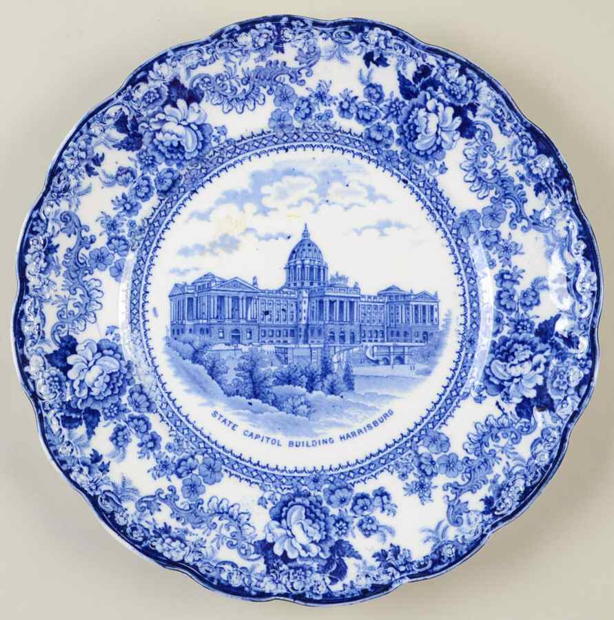 Togo (Transferware, No Gold) Dinner Plate by F Winkle-1