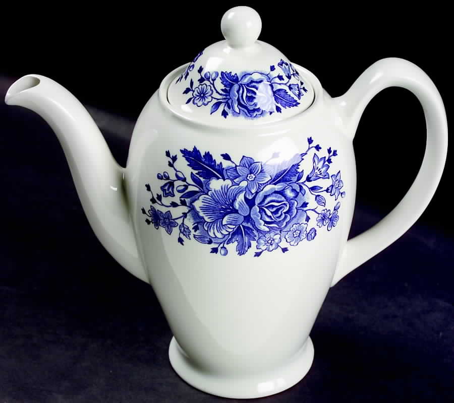 Kew Blue Coffee Pot & Lid by Wood & Sons-1
