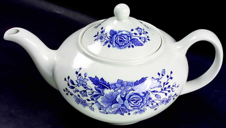 Kew Blue Teapot & Lid by Wood & Sons-1