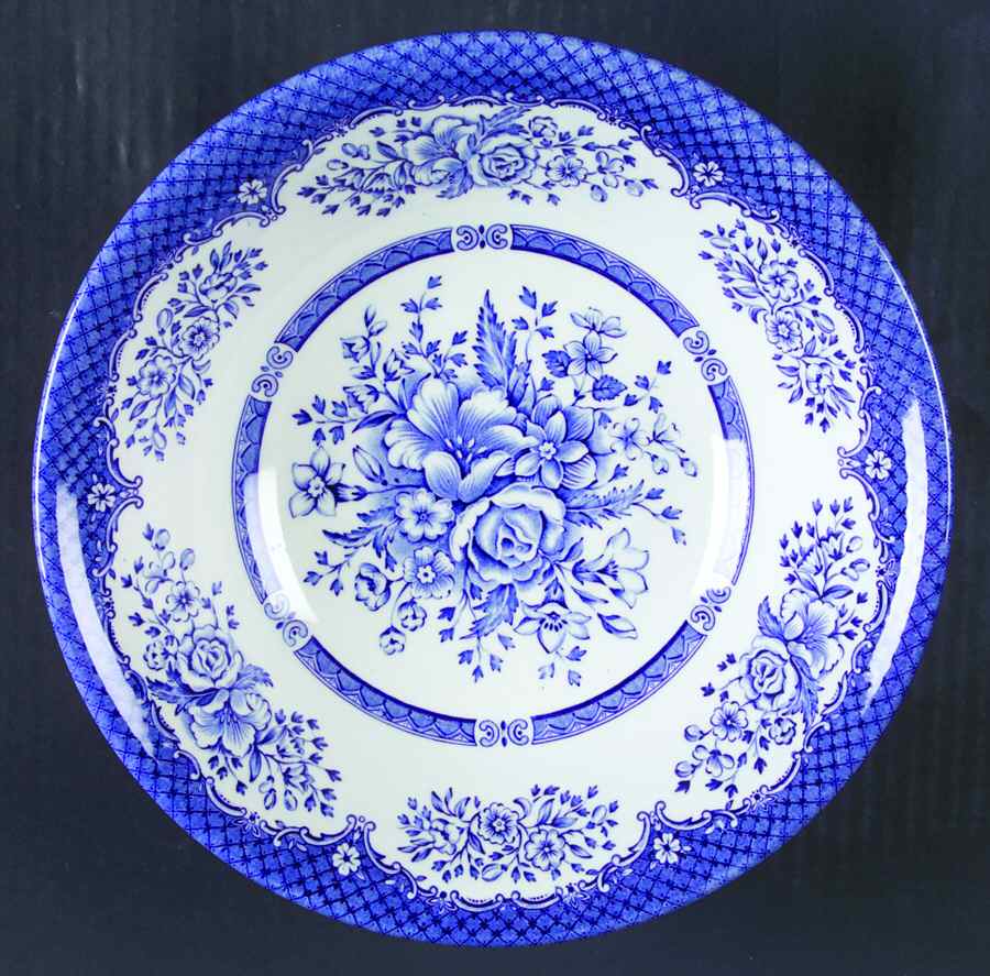 Kew Blue 9" Round Vegetable Bowl by Wood & Sons-1