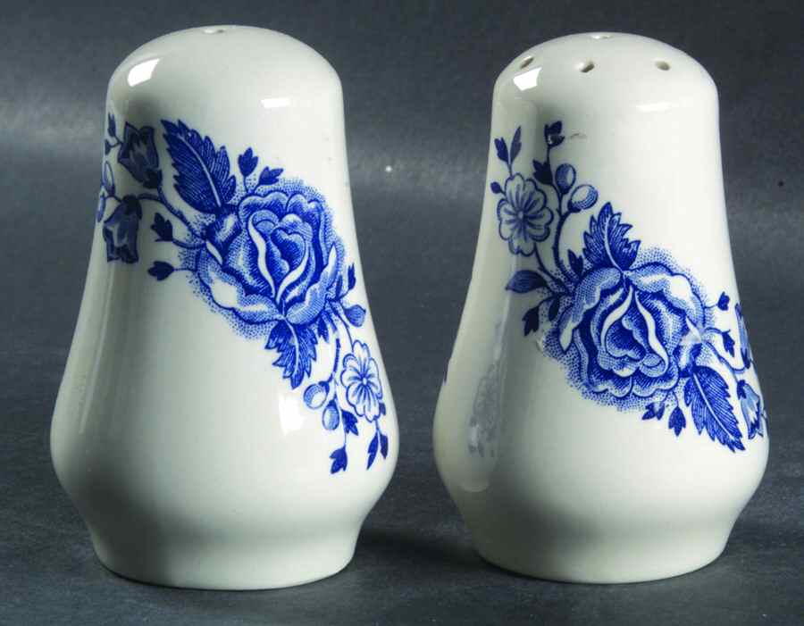 Kew Blue Salt & Pepper Set by Wood & Sons-1