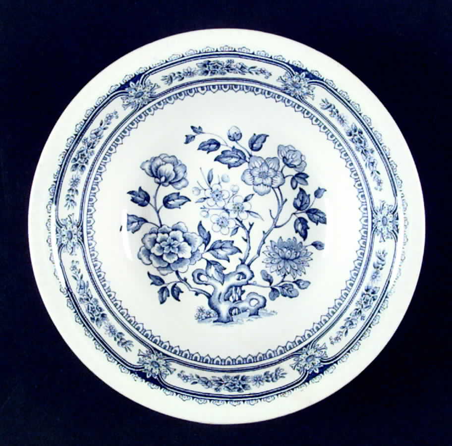 Dorset Blue (Smooth) 9" Round Vegetable Bowl by Wood & Sons-1