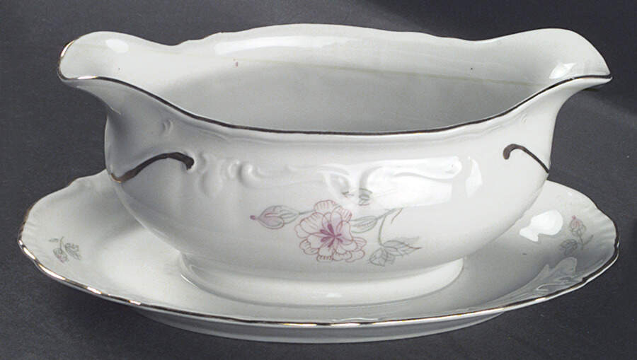 4543b Gravy Boat with Attached Underplate by Winterling - Bavaria-1