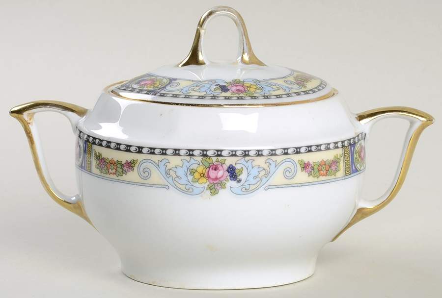 9641 Sugar Bowl & Lid by White Block-1