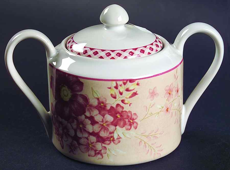 Norfolk Rose Sugar Bowl & Lid by Waverly-1