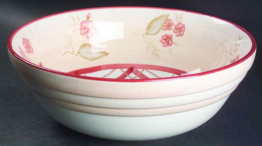 Norfolk Rose 12" Large Salad Serving Bowl by Waverly-1