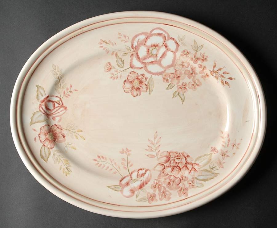 Norfolk Rose 15" Oval Serving Platter by Waverly-1
