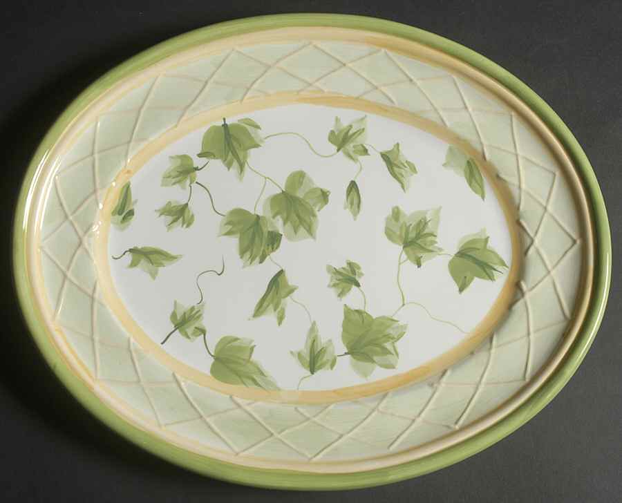 Gazebo 15" Oval Serving Platter by Waverly-1