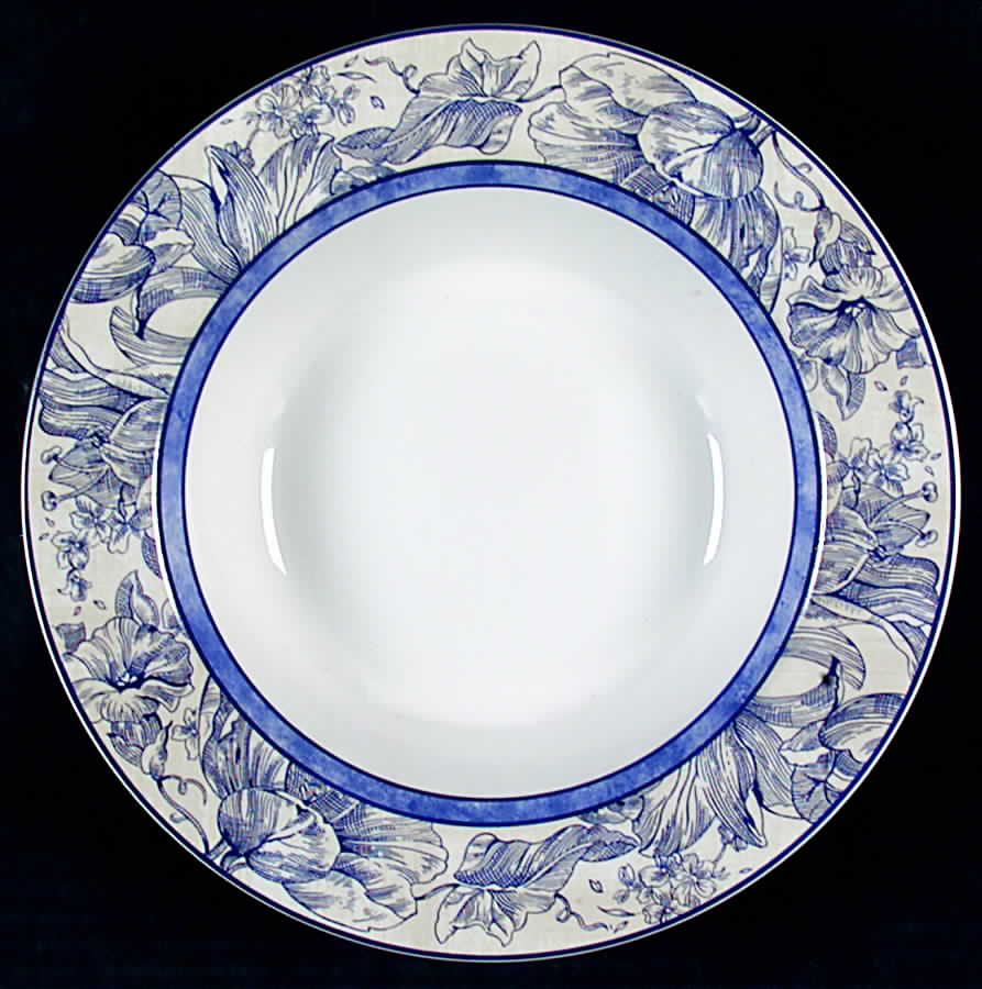 Garden Toile Large Rim Soup Bowl by Waverly-1