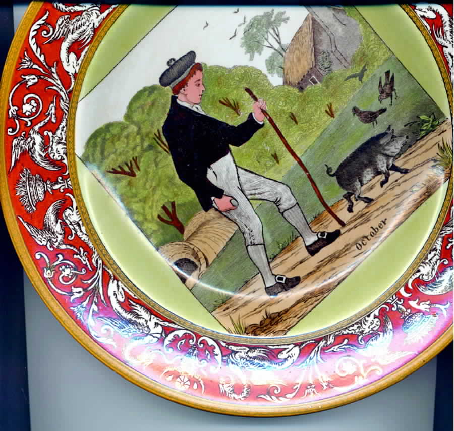 Months of the Year Red Dinner Plate by Wedgwood-1