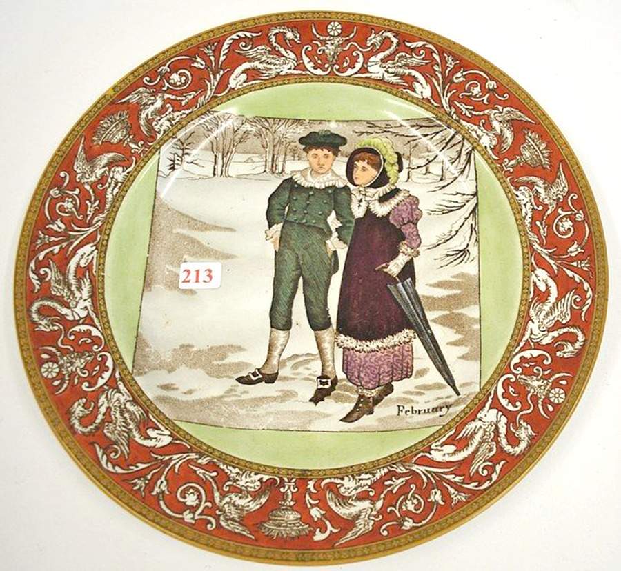 Months of the Year Red Dinner Plate by Wedgwood-1