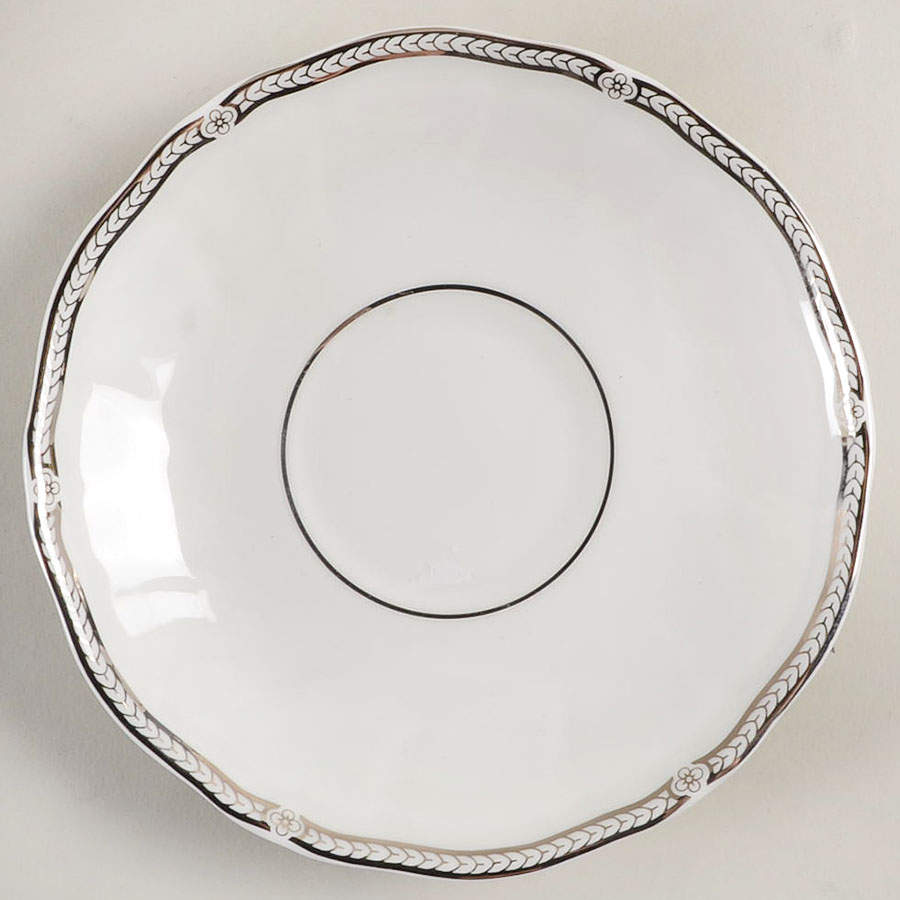 Crown Platinum Saucer for Footed Cup by Wedgwood-1