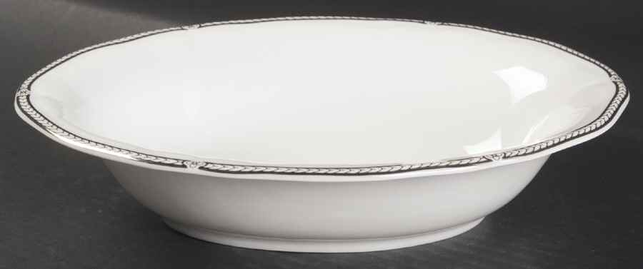 Crown Platinum 9" Oval Vegetable Bowl by Wedgwood-1