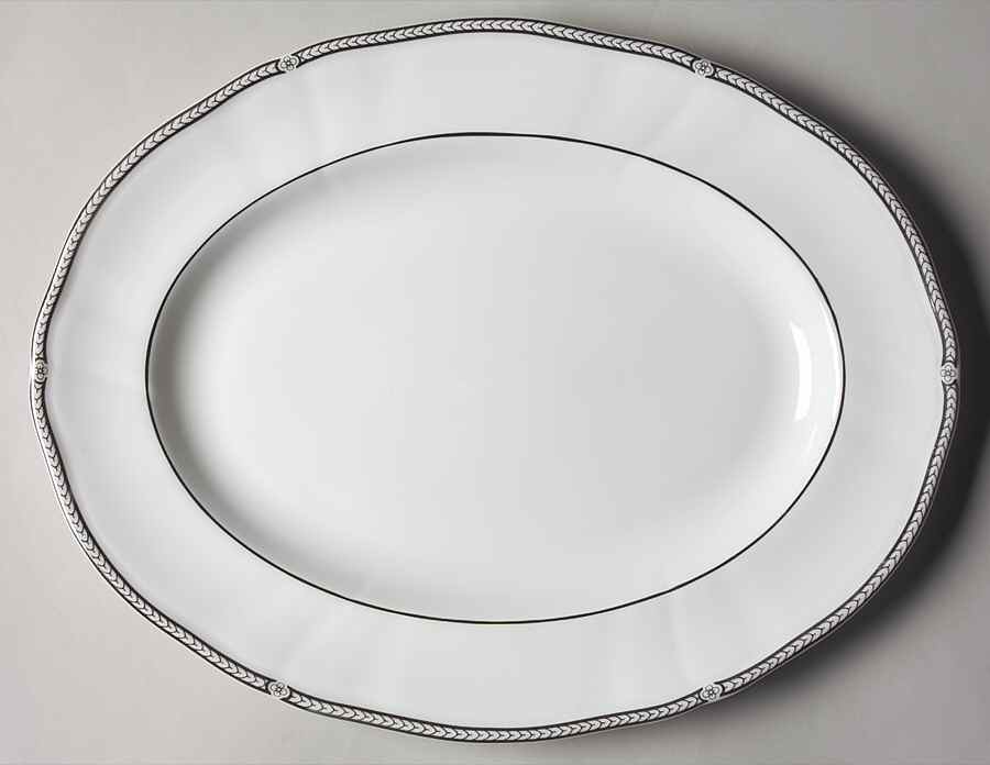 Crown Platinum 13" Oval Serving Platter by Wedgwood-1