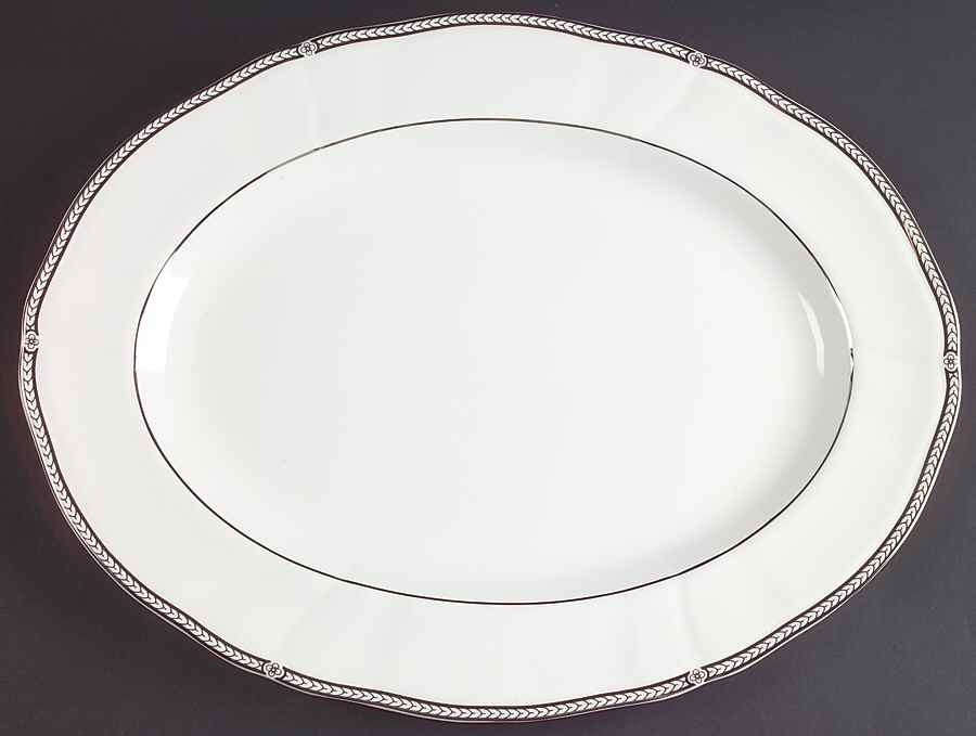Crown Platinum 15" Oval Serving Platter by Wedgwood-1