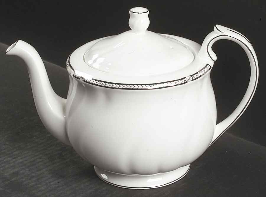 Crown Platinum Teapot & Lid by Wedgwood-1