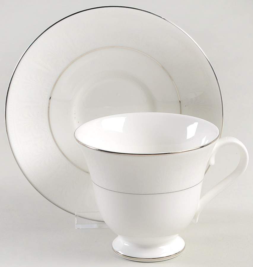 Beresford 2000 Victoria Shape Footed Cup & Saucer Set by Wedgwood-1