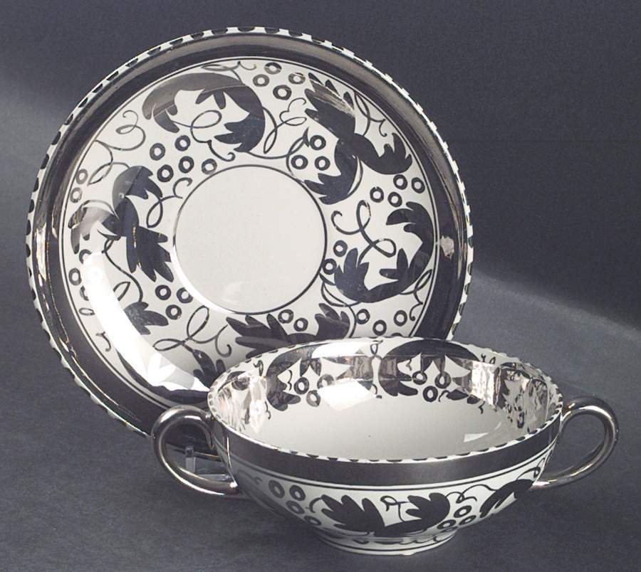 AMH8092 Flat Cream Soup Bowl & Saucer Set by Wedgwood-1