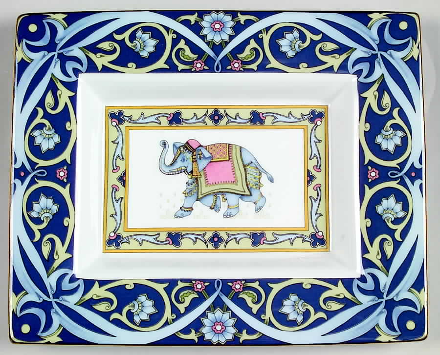 Blue Elephant Rectangular Tray by Wedgwood-1