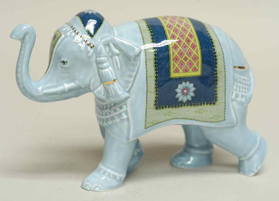 Blue Elephant Elephant Figurine by Wedgwood-1
