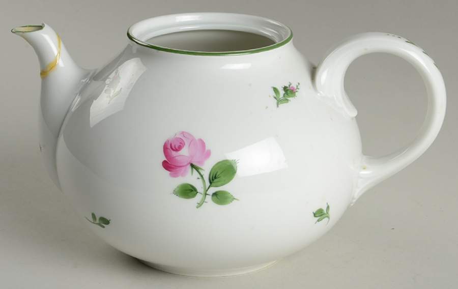 Viennese Rose Teapot No Lid by Wiener Porzellan-1