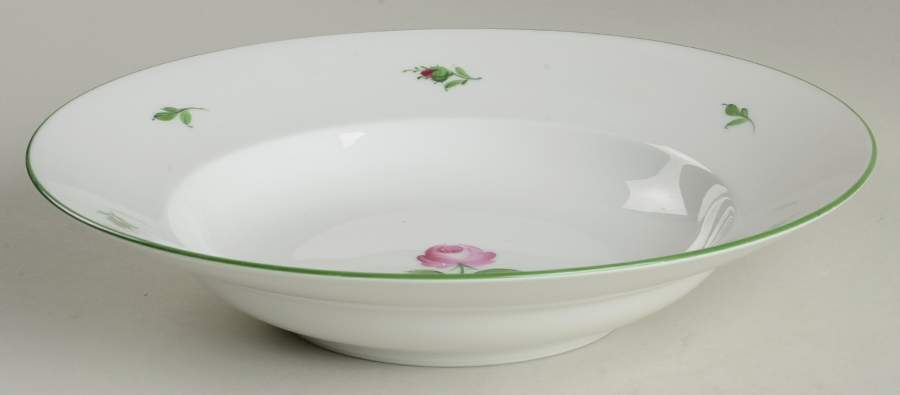 Viennese Rose Large Rim Soup Bowl by Wiener Porzellan-1