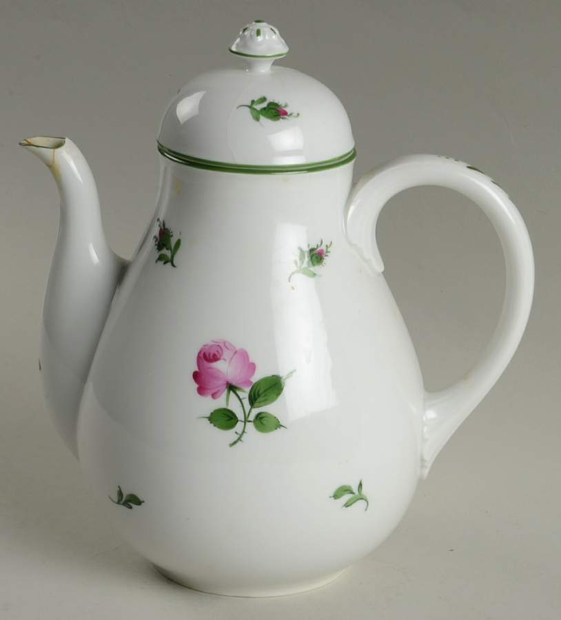 Viennese Rose Coffee Pot & Lid by Wiener Porzellan-1