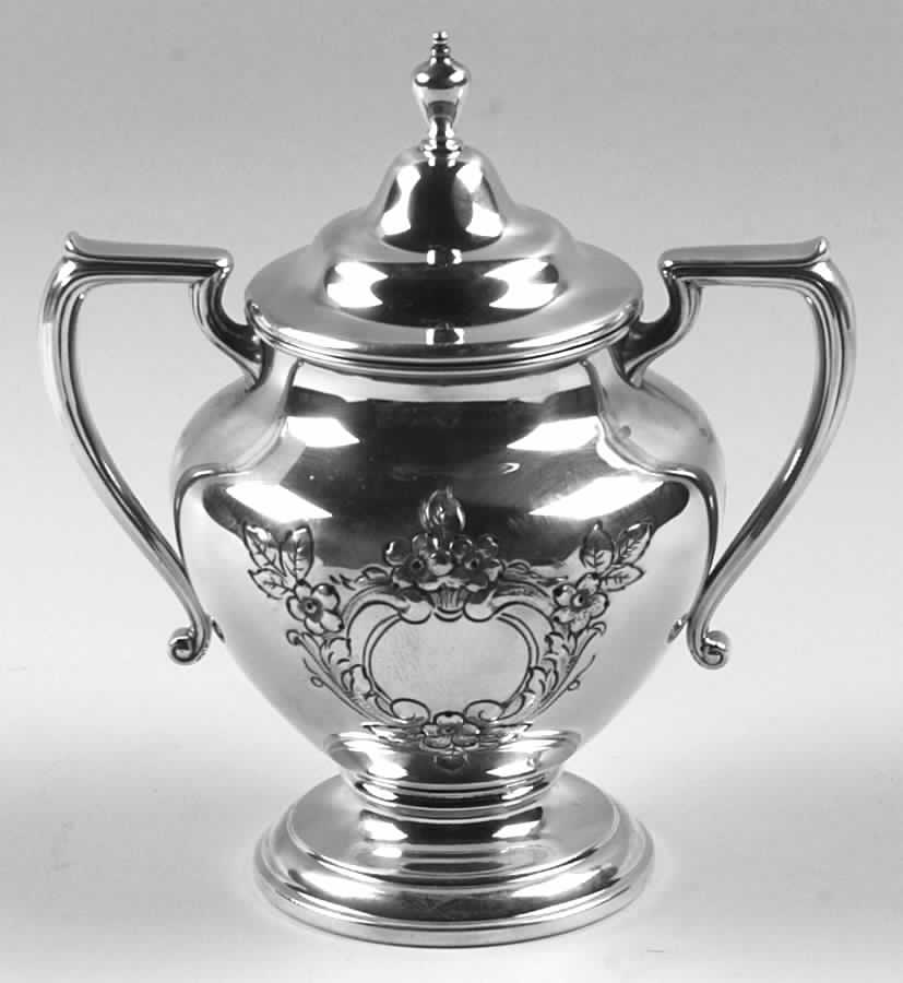 Lynndale (Sterling, Hollowware) Sugar Bowl & Lid by Wallace Silver-1