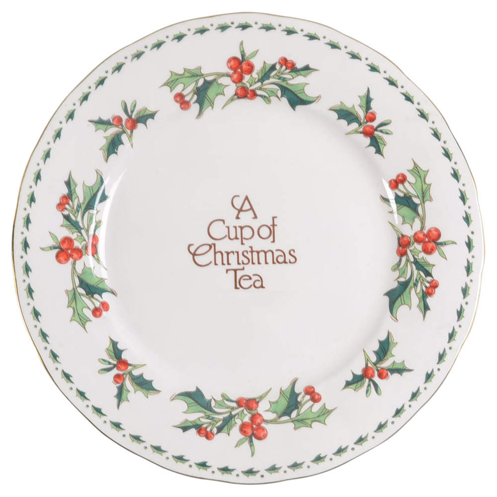A Cup of Christmas Tea Dinner Plate by Waldman House-1