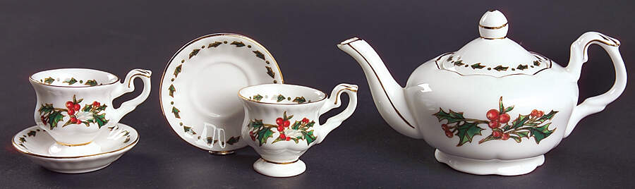 A Cup of Christmas Tea 6 Piece Toy Tea Set by Waldman House-1