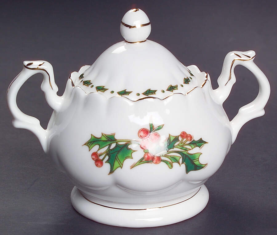 A Cup of Christmas Tea Mini Sugar Bowl & Lid by Waldman House-1