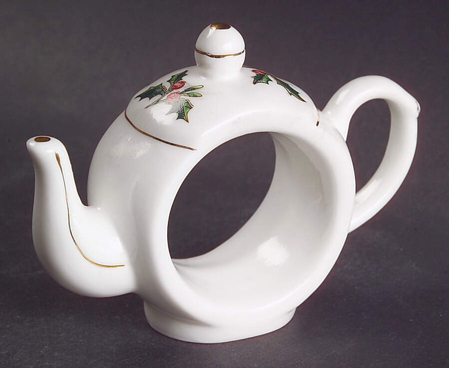 A Cup of Christmas Tea Napkin Ring by Waldman House-1