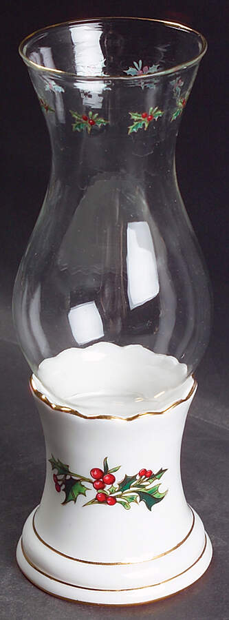 A Cup of Christmas Tea Hurricane Lamp & Globe by Waldman House-1