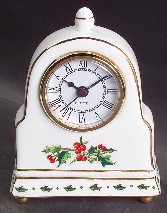 A Cup of Christmas Tea Large Desk Clock by Waldman House-1