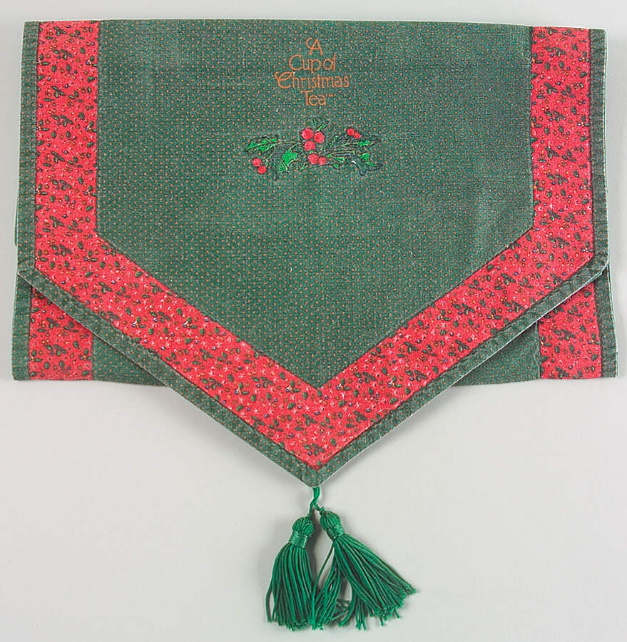A Cup of Christmas Tea 13" x 36" Cloth Table Runner by Waldman House-1