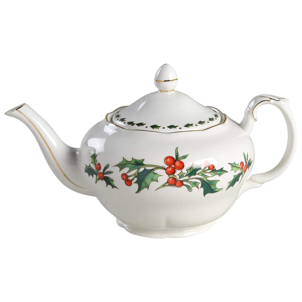 A Cup of Christmas Tea Teapot & Lid by Waldman House-1