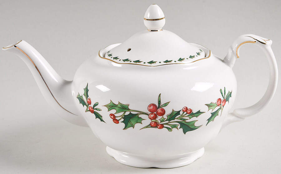 A Cup of Christmas Tea Teapot & Lid by Waldman House-1