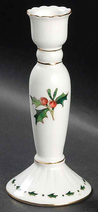 A Cup of Christmas Tea 6" Candlestick by Waldman House-1