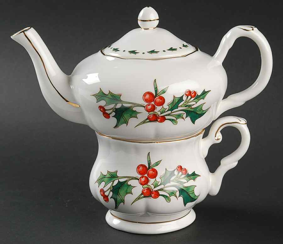 A Cup of Christmas Tea Tea for 1-Individual Teapot & Mug by Waldman House-1