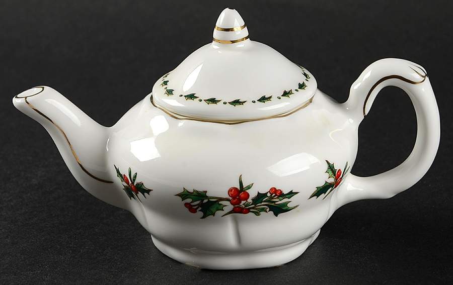 A Cup of Christmas Tea Small Teapot Votive Candleholder by Waldman House-1