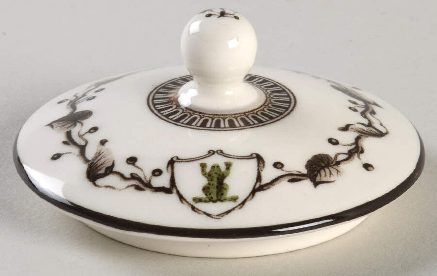 Frog Service Lid for 2 Pc Pot de Creme by Wedgwood-1