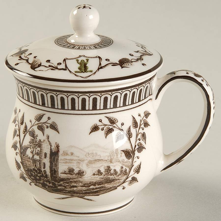 Frog Service (2 Pc) Pot de Creme, Lid & Base by Wedgwood-1