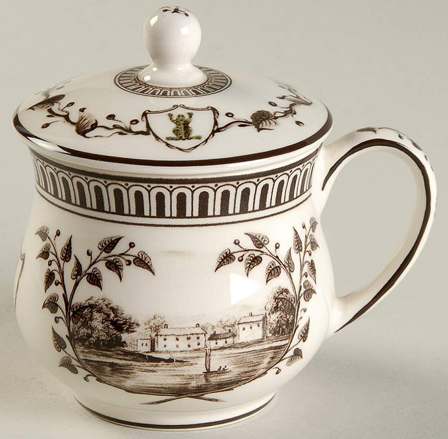 Frog Service (2 Pc) Pot de Creme, Lid & Base by Wedgwood-1