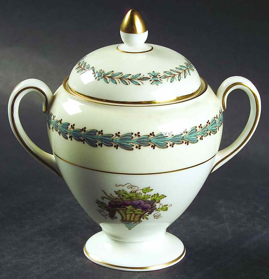 Appledore Globe Shape Sugar Bowl & Lid by Wedgwood-1